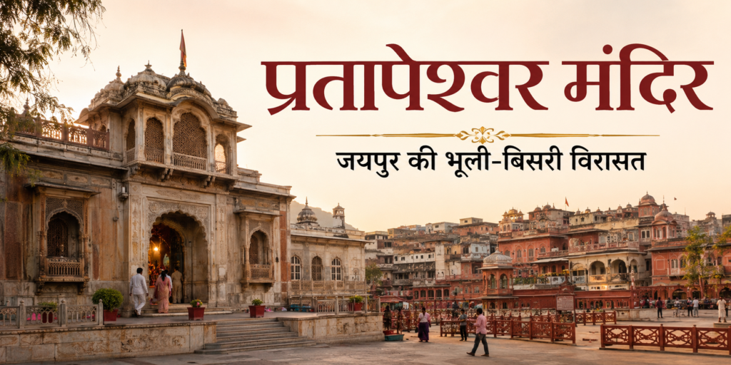 जयपुर के चांदनी चौक में स्थित ऐतिहासिक प्रतापेश्वर मंदिर का प्रवेश द्वार