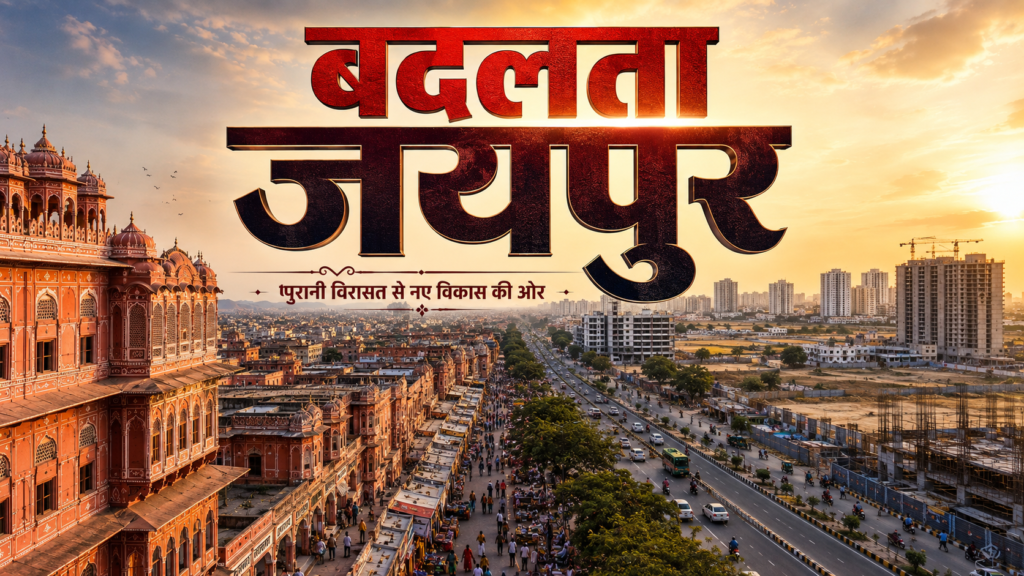 जयपुर शहर के पुराने और नए विकसित होते इलाकों का दृश्य