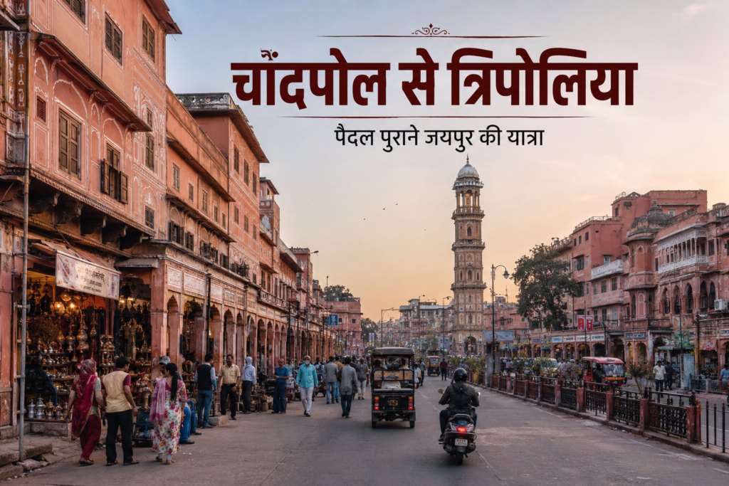 चांदपोल से त्रिपोलिया तक पुराने जयपुर की गुलाबी बाजार सड़क और ऐतिहासिक विरासत